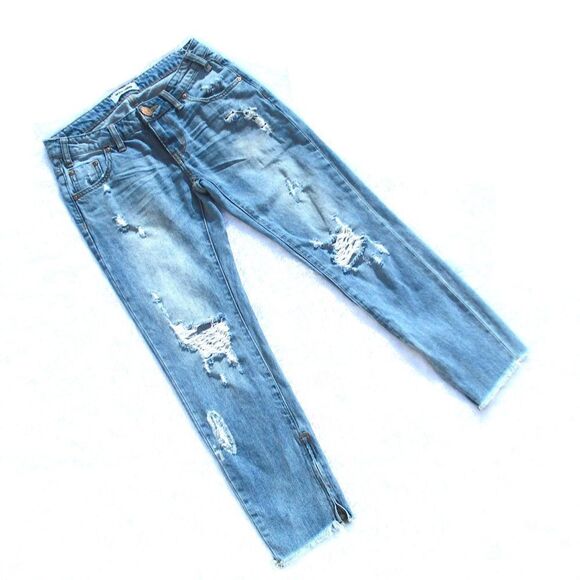 One Teaspoon Distressed Ankle Jeans - Picture 3 of 9